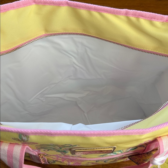 NWT Lilly Pulitzer Tropical Oasis Large Cooler Bag Canvas Tote w/ Matching Pouch - Picture 11 of 16